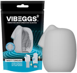 VIBEGGS Twisty Tongues Vibrating Masturbation Sleeve White