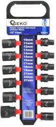 GEKO gépi dugókulcs készlet 1/2" 10-27mm 13db G10514 (G10514)