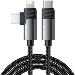 Essager Cable USB EXCTTL-WL0G-P USB-C to lightning+USB-C 65W 1m (gray) (45435) - pcone