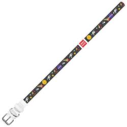 COLLAR Bőr gallér WAUDOG NASA fehér 25 mm / 38-49 cm