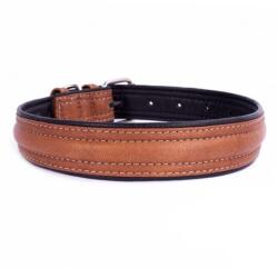 COLLAR Bőr nyakörv Soft - 27- 36cm, 15mm, barna- fekete