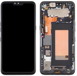 NBA001LCD010305 LG V50 ThinQ fekete LCD kijelző érintővel kerettel előlap (NBA001LCD010305)