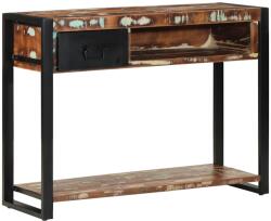 vidaXL konzolasztal többszínű 100x35x75cm tömörfa újrahasznosított fa (4015930) - vidaxl
