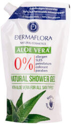Dermaflora 0% tusfürdő utántöltő aloe vera 500 ml - bioszallito