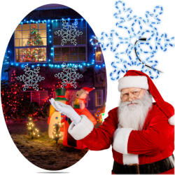 Malatec Világító LED Karácsonyi hópehely XXL 40 cm, 110 LED, kültéri
