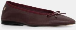 Tommy Hilfiger bőr balerina cipő BALLERINA SOFT LEATHER - burgundia Női 38