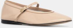 Tommy Hilfiger bőr balerina cipő BALLERINA MARYJANE PATENT bézs, FW0FW08577 - bézs Női 36