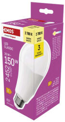 EMOS ZQ5E81, LED izzó Classic A80 / E27 / 20 W (150 W) / 2452 lm / Meleg fehér (ZQ5E81)