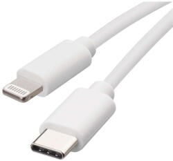 EMOS SM7015W, Töltő- és adatkábel USB-C 2.0 / Lightning MFi, 1 m, fehér (SM7015W)