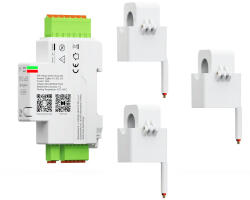 NOUS D4Z Tuya Zigbee, DIN-sínre szerelhető, három fázisú, 3x120A áramváltós fogyasztásmérő (NOU-REL-D4Z-120A-TUYA-ZB)