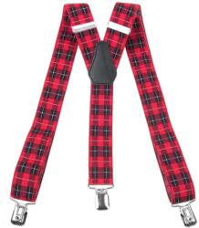 TifanTEX Bretele pentru pantaloni Karo, roșu închis (bretele elegante) (0146E5)