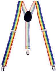 TifanTEX Bretele curcubeu pentru pantaloni (Bretele colorate UNI) (0108E5)