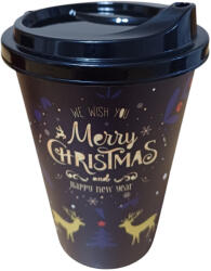  Merry Christmas, Boldog Karácsonyt pohár, műanyag 260 ml Nr2