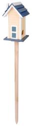 Esschert Design Skandináv stílusú leszúrható fa madárház, sárga, 116, 5 cm (FB186-S)