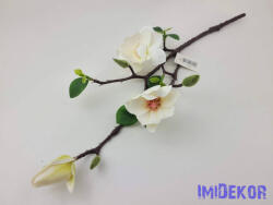 Magnolia ág 2v+1b 49cm - Törtfehér