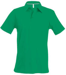 Kariban Férfi rövid ujjú galléros piké póló, Kariban KA241, Kelly Green-XL (ka241kl-xl)