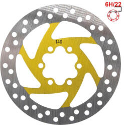 Roller féktárcsa (140 mm, 6 csavaros, 44 mm, sárga)
