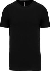 Kariban Férfi rövid ujjú környakas sztreccs póló, Kariban KA3012, Black-2XL (ka3012bl-2xl)