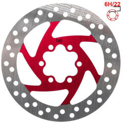  Roller féktárcsa (140 mm, 6 csavaros, 44 mm, piros)