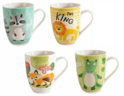 Decorer Set 4 cani portelan Kids Animal 8.5x10.5 cm, 350 ml (A72.10.61)