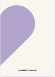 Design Letters Плакат Love 50 x 70 см лилав (70403000PURPLLOISF)
