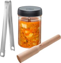 Gefu Купа за мариноване Nativo с щипци и бъркалка 3 части (G-15800)