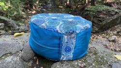 Bio tönkölybúza meditációs párna - Türkíz mandalás-L