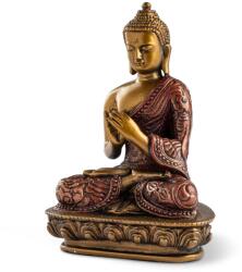 Buddha szobor - A Dharma kereke - Színes - 13 cm