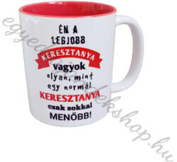  Keresztanya bögre piros (589250)