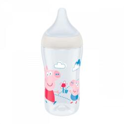 Nuk Baba cumisüveg NUK Perfect Match Peppa Pig Temperature Control 260 ml