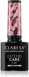Claresa Extend Care 5 in 1 Keratin bázis lakk zselés műkörömhöz tápláló hatással árnyalat #3 5 g