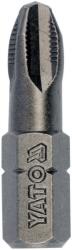 TOYA csavarhúzó bitfej, philips, 1/4"x25 mm, PH3, 10 db (YT-04762)