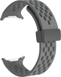 Cellect Galaxy Watch7 Ultra lyukacsos mágneses szilikon óraszíj, 24mm, világosszürke (STRAPPWATCH7U-GY) (STRAPPWATCH7U-GY)