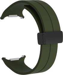 Cellect Galaxy Watch7 Ultra mágneses szilikon óraszíj, 24mm, sötétzöld (STRAP-WATCH7U-GR) (STRAP-WATCH7U-GR)