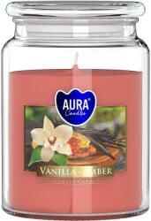 BISPOL Ароматна свещ Bispol Aura - Vanilla and Amber, 500 g (snd99-355)