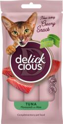 Delickcious DELICKCIOUS, Recompense cremoase cu ton si aloe pentru pisici, 60g