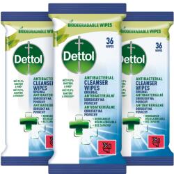 DETTOL Antibakteriális felülettisztító törlőkendő, 3× 36 db (CIS069s3)