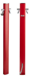 Colortap Kerti kút, Korallvörös, 2 db csappal, flexibilis bekötőcsővel, tömlőtartóval-TOTEM 407