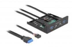 Delock 3.5" USB 3.2 Gen1 front panel 2xUSB-A + HD-Audio (64150) (de64150)