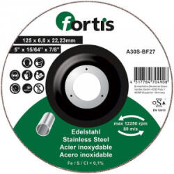 Fortis Disc polizare inox Fortis A30S-BF27, 125x22.23x6mm (4317784704908) - constructii-mag