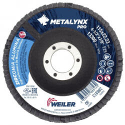 WEILER Disc lamelar slefuire metal/inox Weiler METALYNX PRO, inclinat, 115x22.23mm, G80 (MDM115080)