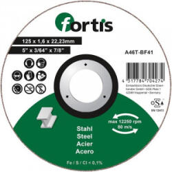 Fortis Disc taiere otel Fortis A46T-BF41, 125x22.23x1.6mm (4317784704274) - constructii-mag Disc de taiere