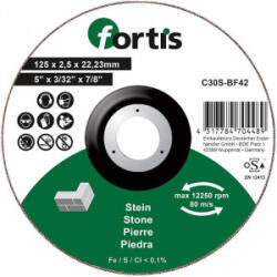 Fortis Disc taiere piatra Fortis C30S-BF42, 125x22.23x2.5mm (4317784704489) - constructii-mag Disc de taiere