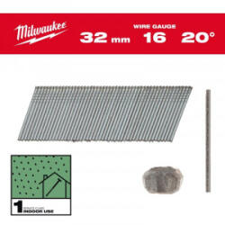 Milwaukee - Cuie galzanizate, 16 G, 32 mm, pentru M18CN16GA (4932492582)