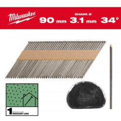 Milwaukee - Cuie 34, lungime 90 mm, cap D, pentru pistol M18FFN [4932492598] (4932492598)