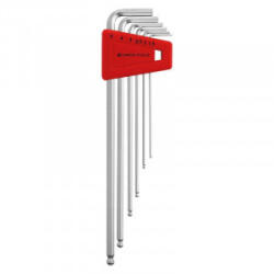 PB Swiss Tools Set chei hexagonale in L cu cap sferic PB Swiss Tools PB212, lungi, 1.5-5mm, 6 piese (PB212.LH-5) - constructii-mag Cheie imbus