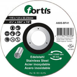 Fortis Disc taiere inox Fortis A60S-BF41, 115x22.23x1mm (4317784704328) - constructii-mag Disc de taiere