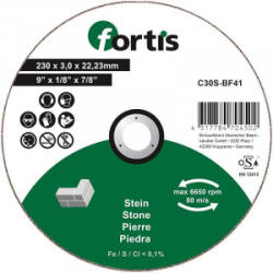 Fortis Disc taiere piatra Fortis C30S-BF41, 230x22.23x3mm (4317784704502) - constructii-mag Disc de taiere