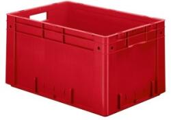 LA-KA-PE - Cutie stivuibila pentru transport 600x400x320mm, rosu, maxim 700kg cu orificiu pentru maner (VTK600/320-0rot)