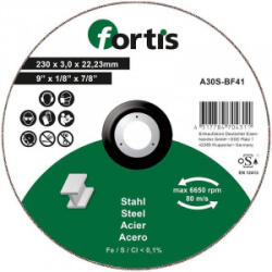 Fortis Disc taiere otel Fortis A30S-BF41, 230x22.23x3mm (4317784704311) - constructii-mag Disc de taiere